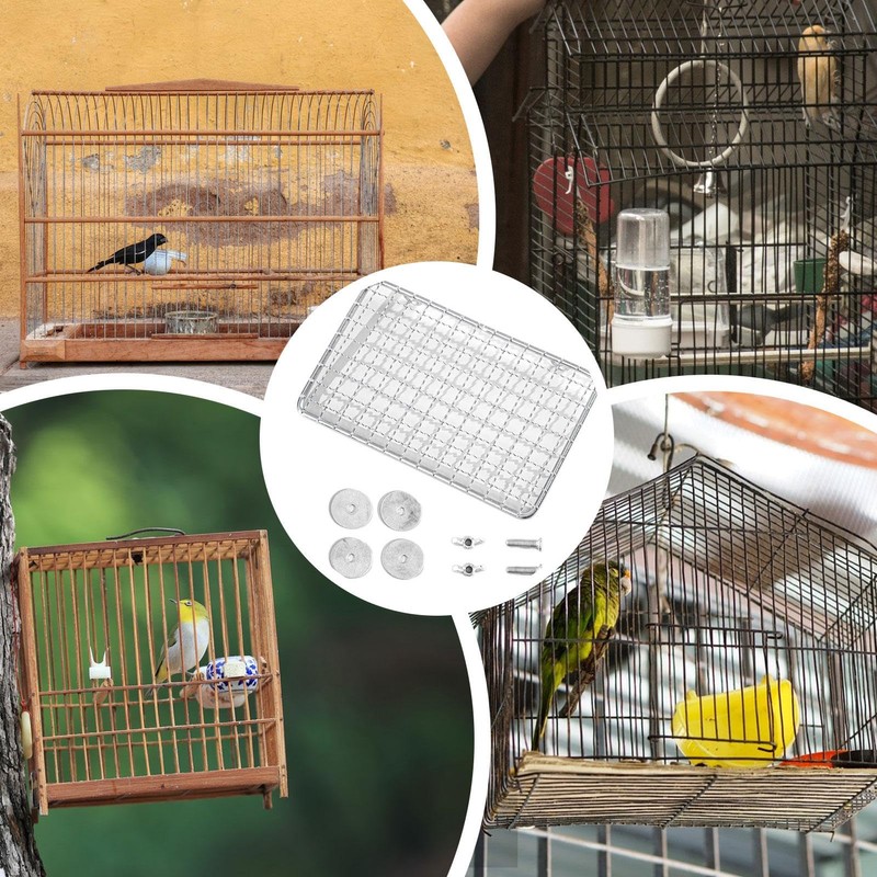 Parrot Cage Stand - Stainless Steel Parrot Perch Shelf -