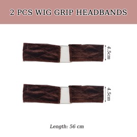 2 PCS Elastic Wig Grip Headbands,Wig Grip Band for Women Men,Non-Slip Wigs Band,Adjustable Wigs Grip Bands,Thinner Velvet Wig Grip,Wig Grip Band for Holding Women’s Wigs and Scarf,Ideal for Hair Loss