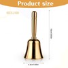 Hand Bell, Super Resounding Solid Brass Call Bell with Metal