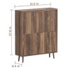 QIVOMIX Shoe Cabinet Storage,Modern Freestanding Organizer with 2 Flip Drawers,Narrow