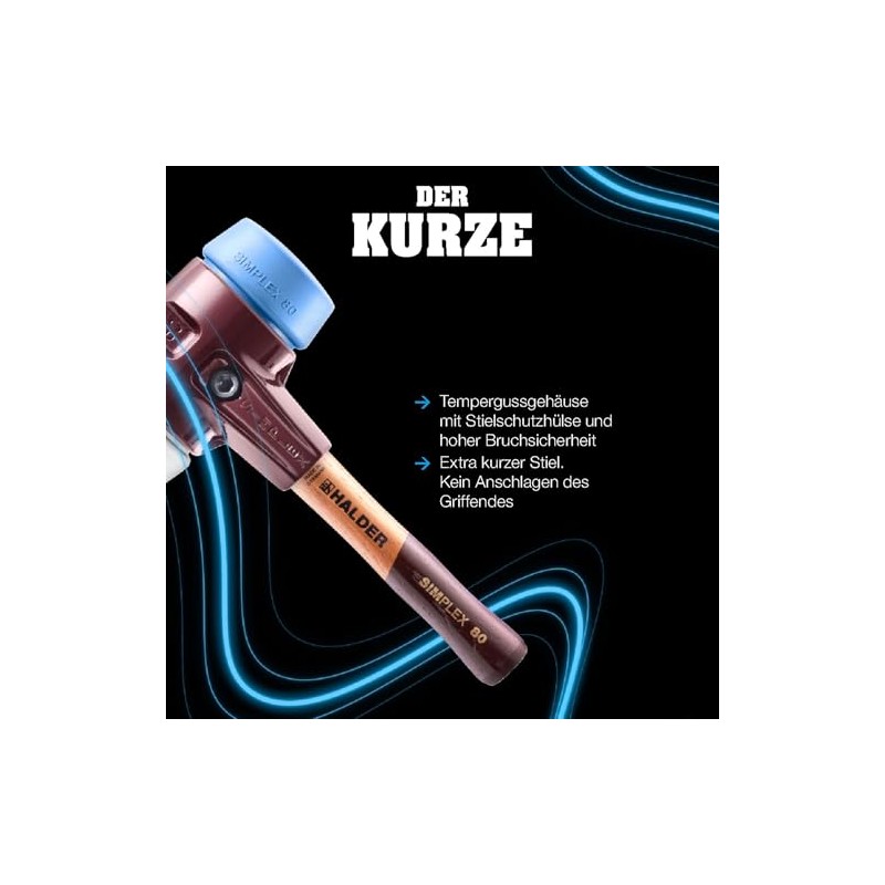Simplex 3002.082 Soft Hammer Rubber Composition with Malleable Cast Iron
