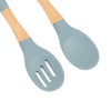 Silicone Cooking Utensils 6 Piece Silicone Utensil Set Durable Wooden