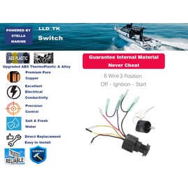 Ignition Switch Key for Mercury Outboard Remote Control Box Push to Choke