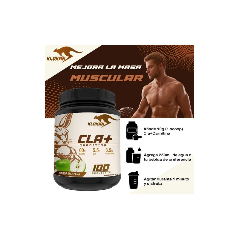 Cla Carnitina Klokan 1kg Varios Sabores 100servicios