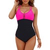 BMJL Women's Tummy Control Swimsuit Lace Up One Piece Bathing