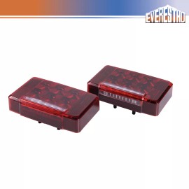 EVERESTHD Fit For International Dot Rear Lamp LED 12V Square Truck Lamp LH & RH Pair Set
