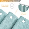 BTTN Teal Linen Textured Shower Curtain, Heavy Duty Waterproof Fabric