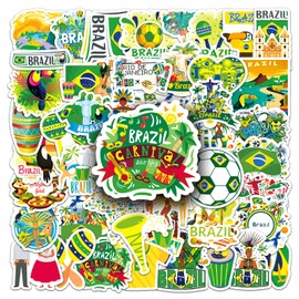 50Pcs Brazilian Landscapes Stickers Cool Stickers no Repeat Stickers for Kids Adults Teens Waterproof Vinyl Sticker for Luggage Computer Skateboard Bike for for Kids Teens Girls (Brazilian)