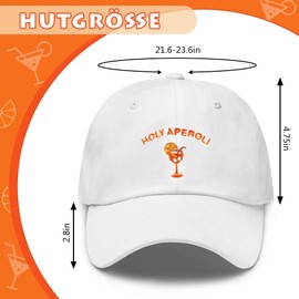 YYSWSAKY Aperol Spritz Cocktail Baseball Caps, Retro Baseball Cap Men and Women, Aperols Outdoor Gym Hats Unisex Teens Baseball Caps Gift, Aperol Baseball Cap for Running Travel Outdoor, White, 56 -