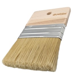 MiG-met - Flat Brush - Splitter Pro Painting Brush - Painting Brush for Painting and Applying Decorative Plaster - Wide Brush with Wooden Handle - Universal for Many Colours, Varnishes - Width 80 mm