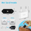 Tixlux Pack of 2 travel adapters, US to EU adapter,