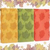 Oudain 3 Pcs Thanksgiving Fall 3D Jacquard Hand Towels Set