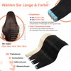 Evala Tape-in Extensions, Real Hair, 40 cm, #1 Raven Black,
