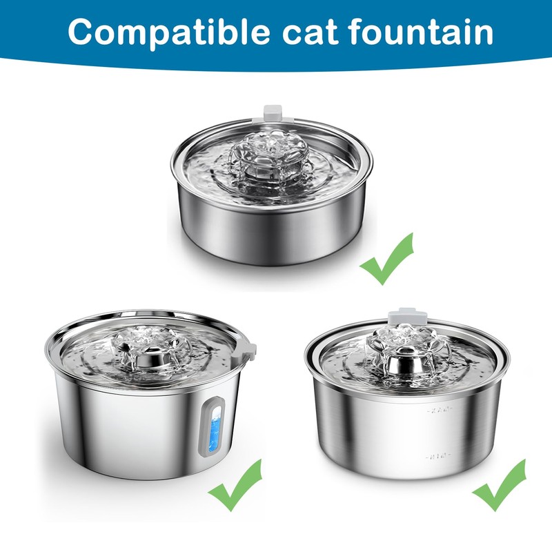 Cat Water Fountain Filters, Cat Fountain Replacement Filters for 2.0L/67oz