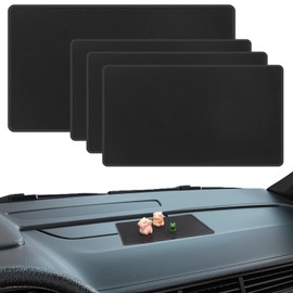 HENGBIRD 4er Set Antirutschmatte Auto, Anti Rutsch Matte für Armaturenbrett mit starker Haftung, Silikon Ablage Pads für Handy, Brille, Schlüssel, Auto Dekoration