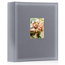 Ywlake Photo Album 10 x 15 400 cm Leather Fabric Album for Vertical Photos Grey