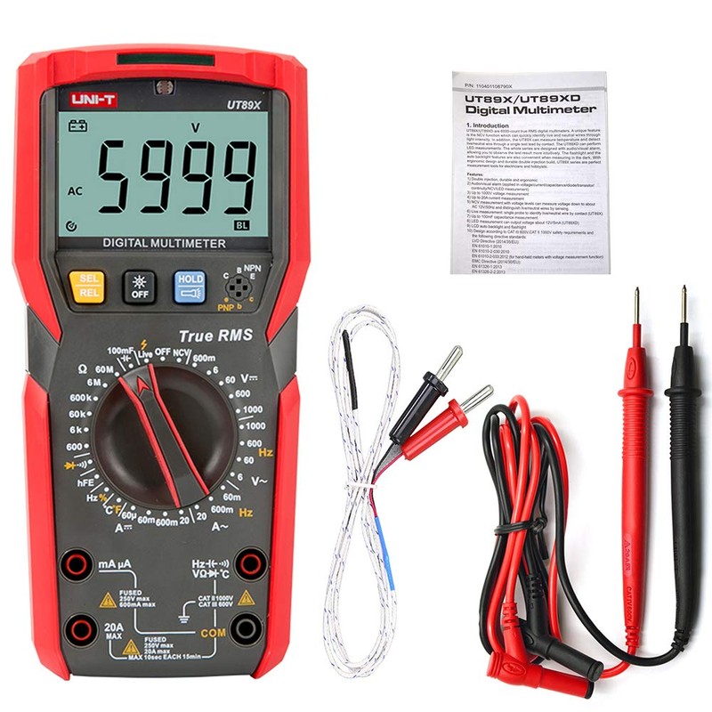 UNI-T UT89X TRMS Multimeter NCV Tester AC DC Voltmeter Ammeter
