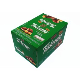 Garoto - Talento - Milk Chocolate w/ Brazil Nuts - 3.53 Oz (PACK OF 12) | Chocolate ao Leite c/ Castanhas-do-Pará - 100g