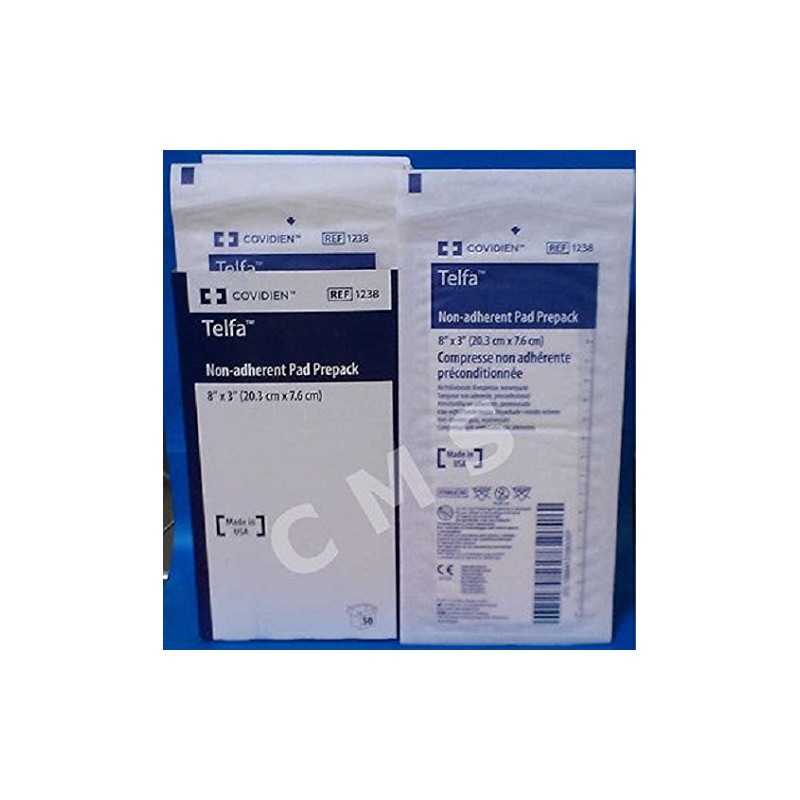 Covidien 1238 Telfa - Prepack de almohadillas para orejas no