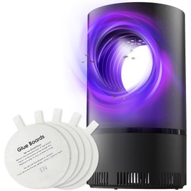 Flying Insect Trap, Fruit Fly Trap for Indoors, Fly Traps Indoor for Home Gnat Traps House Indoor, Bugs Trap with Super Strong Suction and Quiet Operation, 5 Sticky Glue Boards