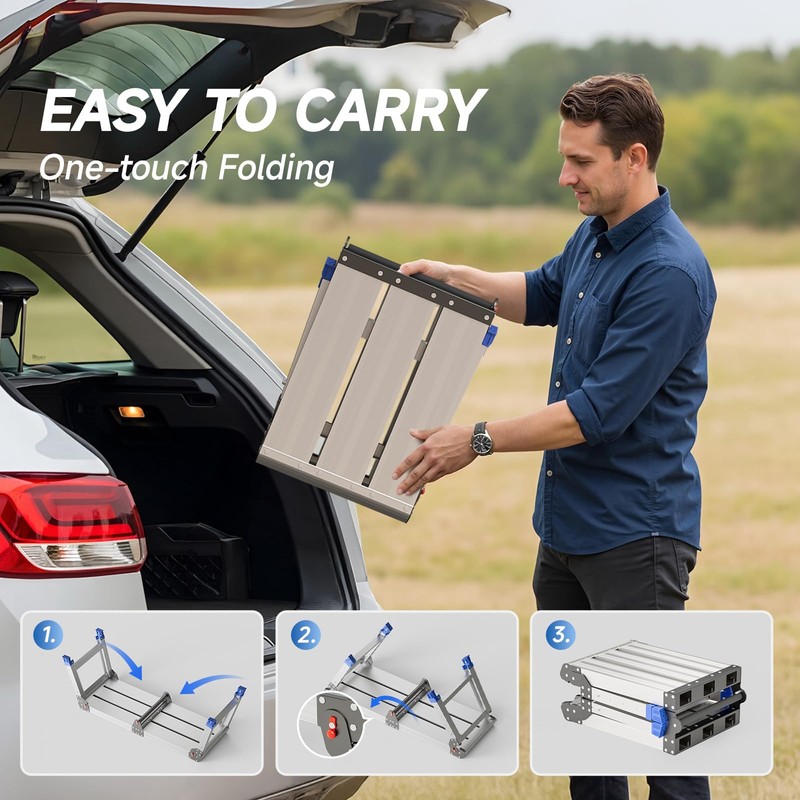 Loyoda Folding Work Platform for Adults, Aluminum Foldable Step Stool