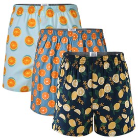 CINVIK Mens Cotton Boxers Shorts Thin Mens Cotton Boxer Briefs Loose Boxers for Men Pack Small