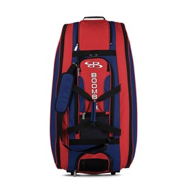 Boombah Beast Rolling Bat Bag - 40" x 14" x 13" - BB2C23 Royal/Red - Holds 8 Bats, Glove and Shoe Compartments