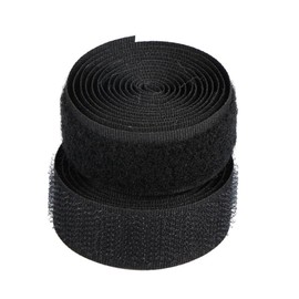 Globellapro 2 Meters Hook and Loop Strip Tape Black 2CM Wide Fastening Tapes For Sewing