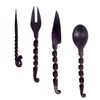 Viking Traders Hand-Forged Medieval Twisted Dining Hall Eating/Feasting Utensils set