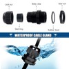 Gebildet 30Pcs PG13.5 Cable Gland, Plastic Waterproof Adjustable 6.0-12mm Cable