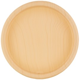 Bidoor PP-137 Round Wood Grain Spruce, Large Size, Pack of 4