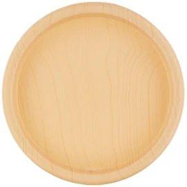 Bidoor PP-137 Round Wood Grain Spruce, Large Size, Pack of 4