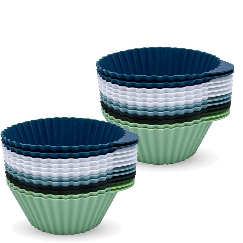 The Silicone Kitchen Reusable Silicone Baking Cups Silicone Muffin Liners