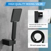 Taplong Matte Black Handheld Shower Head Set, Wall Mount Hand