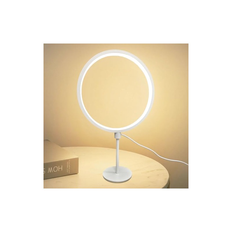 MAYTHANK Dimmable Table Lamp with Cable for Nightstand Bedroom Living