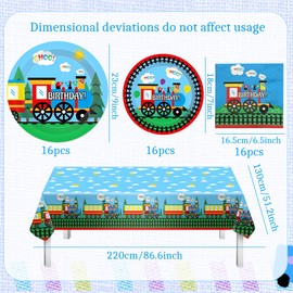 Train Birthday Party Decorations Plates Napkins Tablecloths for Train Party Vehicle Boy Birthday Party Supplies