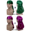 Miracroute Du Rug, Glossy Fabric, Durag Hip-Pop, Dance, Du-Rag, Red,