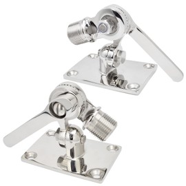 HYS Marine VHF Antenna Mounts, Adjustable Antenna Bracket, 316 Stainless Steel Base for Boat Dual Axis Antenna
