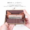 Nafka NFK-72005 Women's Wallet, Genuine Leather, Mostro Leather, Thin Pocket,