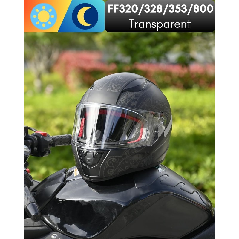 Logto Compatible with LS2 FF353/320/328/800 Helmets Visor Tint Replacement Motorcycle