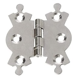 Merriway BH02995 (2 Pcs) Butterfly Fancy Jewellery Box Hinges, Bright Zinc Plated 40mm (1.1/2 inch) - Pack of 2 Pieces