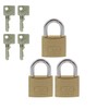 Burg-Wächter cylinder padlock set of 3, 6 mm thick shackle thickness,