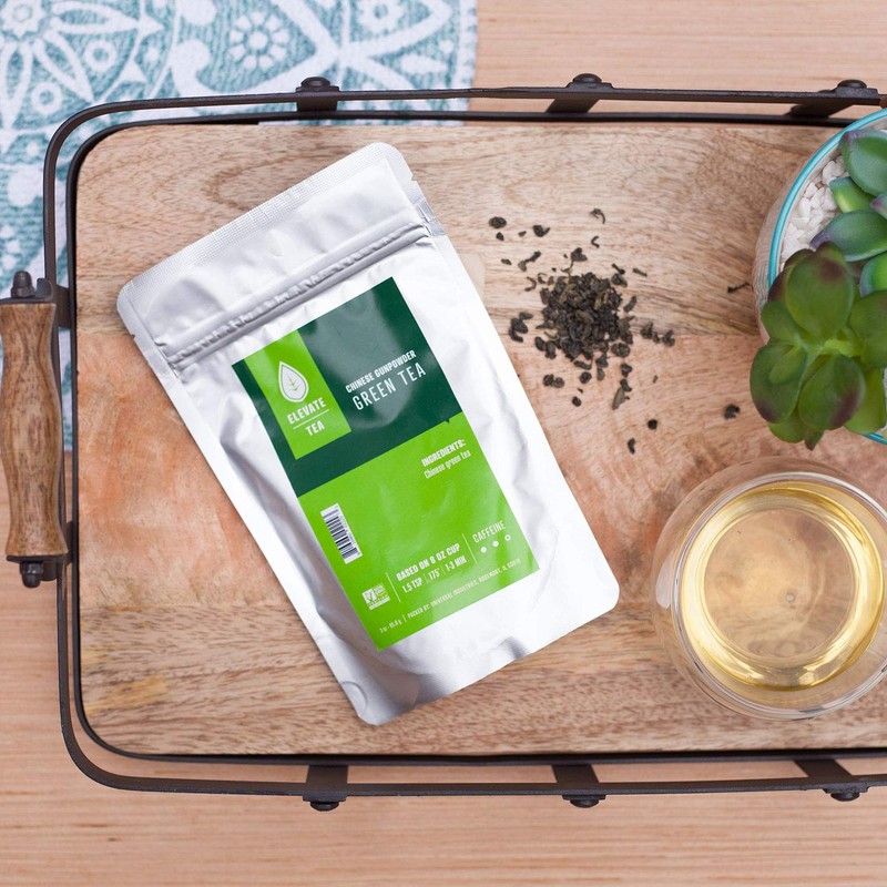 Elevate Tea CHINESE GUNPOWDER GREEN TEA, Loose Leaf Tea Blend,