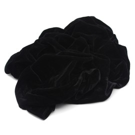 Naroote Piano Bench Cover, Velvet Piano Stool Cover with Lace Decoration, Bench Cover for Piano Stool (Black)