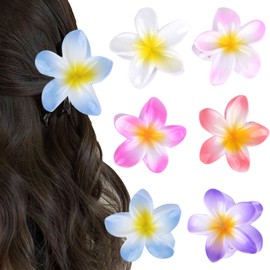 GWAWG 6 Stück Blumen Haarklammer, Haarspange Blume für Mittleres Bis Dickes Haar, Leichte Flower Hair Clip, Perfekt für Hochsteckfrisuren, Pferdeschwänze und das Tägliche Styling