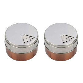 2ps Salt and Pepper Shakers Stainless Steel Spice Shakers Portable Sugar Shakers for Home Kitchen Sugar Salt Flour Pepper Spice (Random Color)
