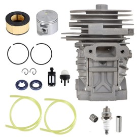 munirater 44MM Cylinder Piston Replacement for MS251 1143-020-1207 Chainsaw Tune-Up Kit with Fuel Filter Fuel Line Needle Bearing