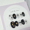Mono gold drawing Handmade nail tip - Coffin / 모노