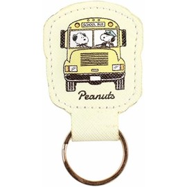 Tees Factory Snoopy Synthetic Leather Magnetic Key Ring School Bus Keychain with Magnet Attaches to Entrance 224104