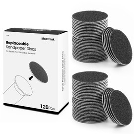 120pcs Replacement Sandpaper Refill Discs for Electric Foot File Callus Remover for Men Women Dead Cracked Hard Skin (60pcs Fine 120 Grit + 60pcs Smooth 180 Grit)
